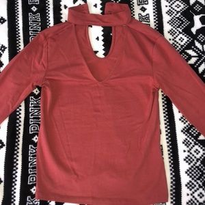 Long sleeve choker top